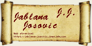 Jablana Josović vizit kartica
